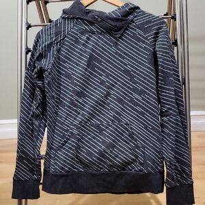 Medium Charcoal And Teal Hoodie